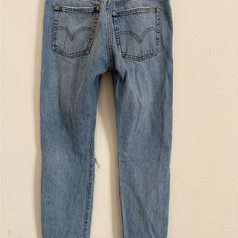 Levi's 501 W25 L28 Jeans Distressed Women’s Denim - Picture 3 of 6